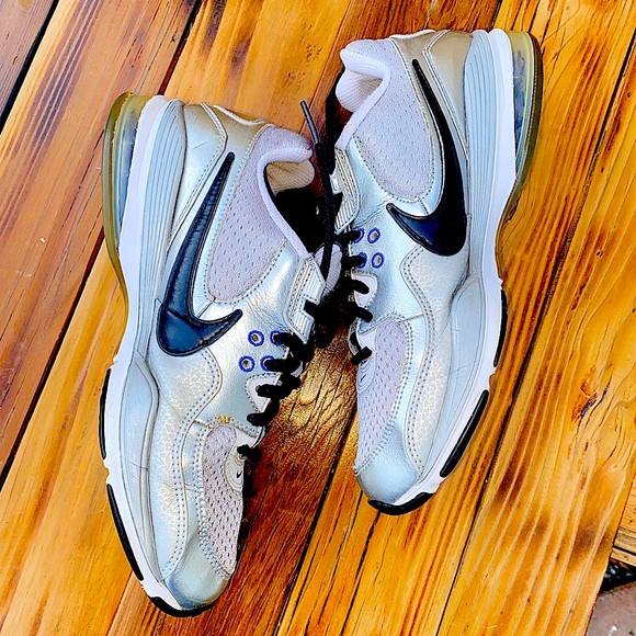 Retro Metallic Silver Air Team Training Nikes sz 7 - Picture 9 of 12